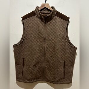 NWT Bonobos Men’s XL Quilted Vest Brown Earth Tone Minimalist Outdoor Core